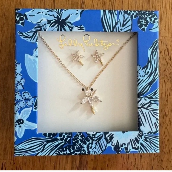 Lilly Pulitzer Necklace and Earring Set NWT - Picture 2 of 6